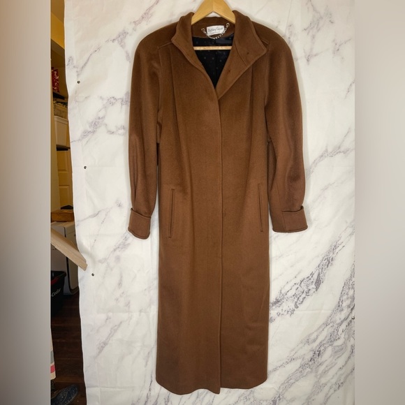 Vintage Jackets & Blazers - VINTAGE Ashley Scott 100% Wool Long Trench Coat